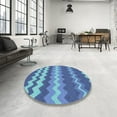 thumbnail image 3 of Ahgly Company Indoor Rectangle Patterned Sapphire Blue Novelty Area Rugs, 8' x 10', 3 of 6