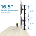 thumbnail image 5 of Mount-lt! Verical Dual Monitor Desk Mount | Fits 13"-32" Screens, 5 of 10