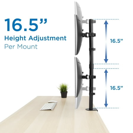 Mount-It! - TV Desk Mount for Most Flat-Panel TVs Up to 32" - Black