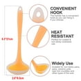 thumbnail image 2 of 8.3 Inch Silicone Soup Ladle Spoon Restaurant Kitchen Scoop Utensil Cooking Supplies Orange, 2 of 7