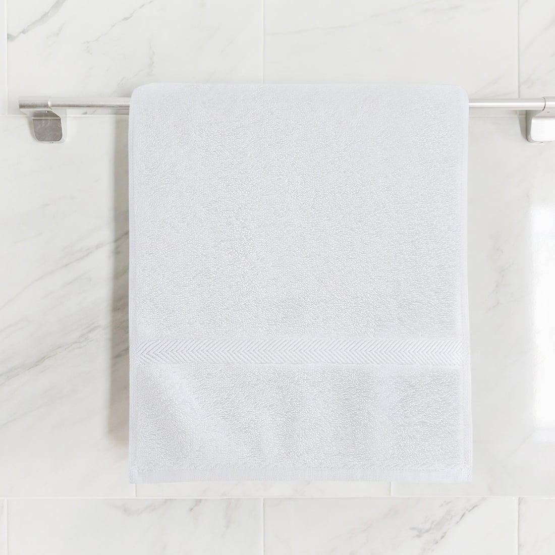 Unique Bargains 2 Pack 750 GSM Thick Cotton Hand Towels 16" x 30" White