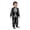 Black, variant on Pitauce Matching Family Pajamas Sets Skeleton Printed One-Piece Jumpsuit Halloween Hooded Zipper Onesie Loungewear with Pockets
