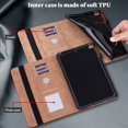 thumbnail image 3 of ELEHOLD Flip Leather Case for Kindle Fire Max 11 (13th Gen, 2023) Multi-Functional Card Slots Kickstand Function Anti-Slip Strip Business Style for Men Women Shockproof Folio Case, Blue, 3 of 11