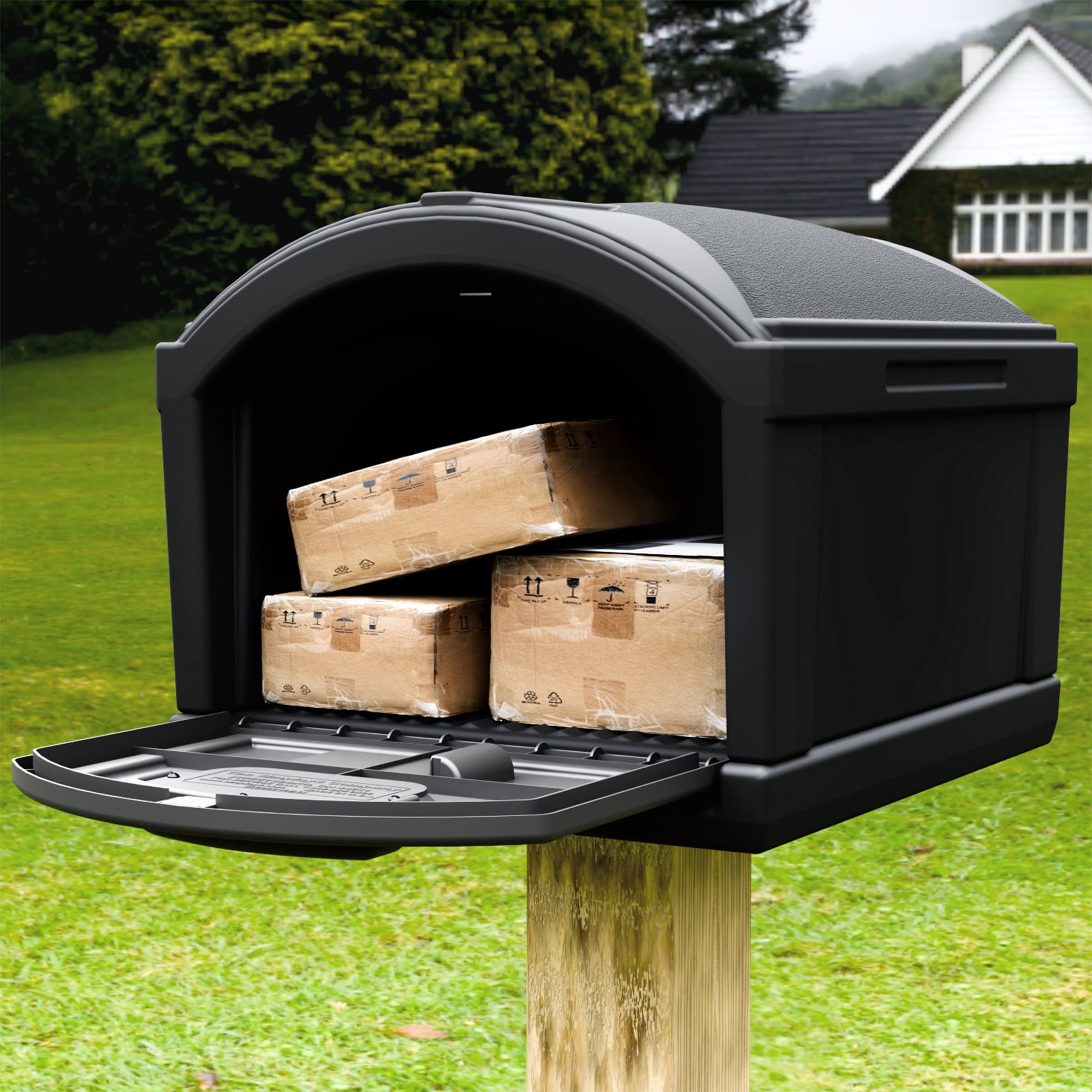 Simplay3 American Home T4 Extra Large Capacity Mailbox - Top Only, Black
