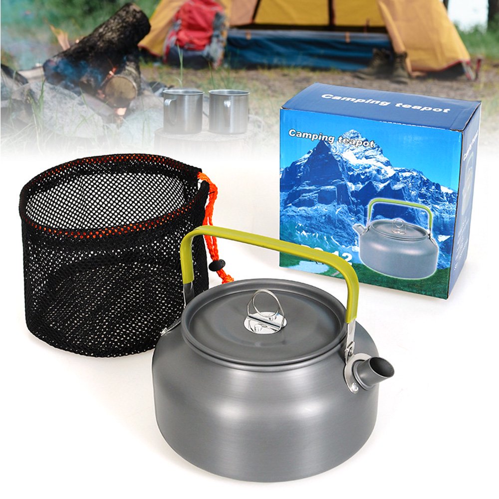 Bouilloire de camping compacte en aluminium de 300 ml – Batterie de cuisine d'extérieur légère pour les amateurs de randonnée, de pêche et de trekking Bouilloire de camping compacte en aluminium de 300 ml – Batterie de cuisine d'extérieur légère pour les amateurs de randonnée, de pêche et de trekking