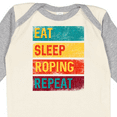 thumbnail image 4 of Inktastic Calf Roping Rodeo Eat Sleep Roping Repeat Boys or Girls Long Sleeve Baby Bodysuit, 4 of 5