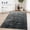 Black, variant on Modern Abstract 2x3 Area Rug, Small Soft Low Pile Accent Carpet for Entryway, Washable Non-Slip Floor Mat for Kitchen Bathroom Laundry, Green/Grey