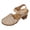 Beige, variant on Women's Low Block Chunky Sandals Flowers Hollow out Comfortable Close Toe Ankle Strap Party Dress Pumps Strappy Buckle Heeled Shoes Blue Size 9