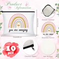 thumbnail image 2 of Bolsas de maquillaje Chunful Inspirational Canvas, 10 unidades, para mujer, 2 of 7
