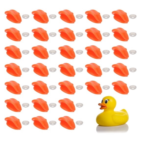 Uxcell 30Pcs Plastic Duck Beak, 1.65" Doll Safety Duck Mouth Replacement Decor