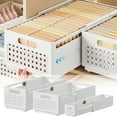 thumbnail image 1 of Iumwxz Organizers and Storage Clothes Storage Box Retractable Home Wardrobe Storage Box Pants Clothing Storage Box Drawer Type Classification Sorting Box Dresser Shelf Cabinet White Plastic My Order, 1 of 6