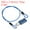 Blue, variant on Security Steel Cable with 4 Digit Combination Lock, 2 Set 1.6Ft Coated Safety Wire Rope Double Loop Padlock, Black