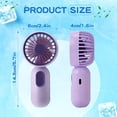 thumbnail image 6 of Mini Portable Fan Bulk Cute Handheld Lightweight Small Little Personal Hand Eyelash Fan 3 Speeds USB Rechargeable for Women Men Indoor Outdoor Makeup Travel Camping (black, 6 Pcs), 6 of 6