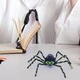 thumbnail image 4 of Halloween Decorations Indoor Cool Plush Black Spider with Mini Top Hat Green Sunglasses Funny Bendable Novelty Tabletop Ornament Spooky Party Scene Decor, 4 of 4