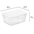 thumbnail image 5 of Sterilite 16 Quart Clear Plastic Tote Box Storage with Lid - Durable, Stackable Organizer for Clothes, Shoes, Pantry - Classroom & Supply Organization, 5 of 5