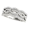 thumbnail image 1 of Diamond Studded Ring Four Curves in 14k White Gold (5/8 cttw) Size 3.5, 1 of 4
