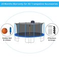 thumbnail image 5 of CITYLE 16 FT 1500 LBS Trampoline for Adults and 10 Kids, No Gap Design Heavy Duty Trampoline with Basketball Hoop, Outdoor Tramplines with Enclosure Net, 4 Wind Stakes, 5 of 7