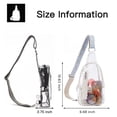 thumbnail image 4 of Bolso bandolera transparente aprobado por el estadio para mujer con correa de hombro ancha, bolso bandolera transparente de PVC, bolso de pecho pequeño con correa ajustable, 4 of 6
