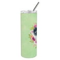 thumbnail image 2 of Carolines Treasures CK4325TBL20 Papillon Green Flowers Stainless Steel 20 oz Skinny Tumbler 20 oz multicolor, 2 of 4