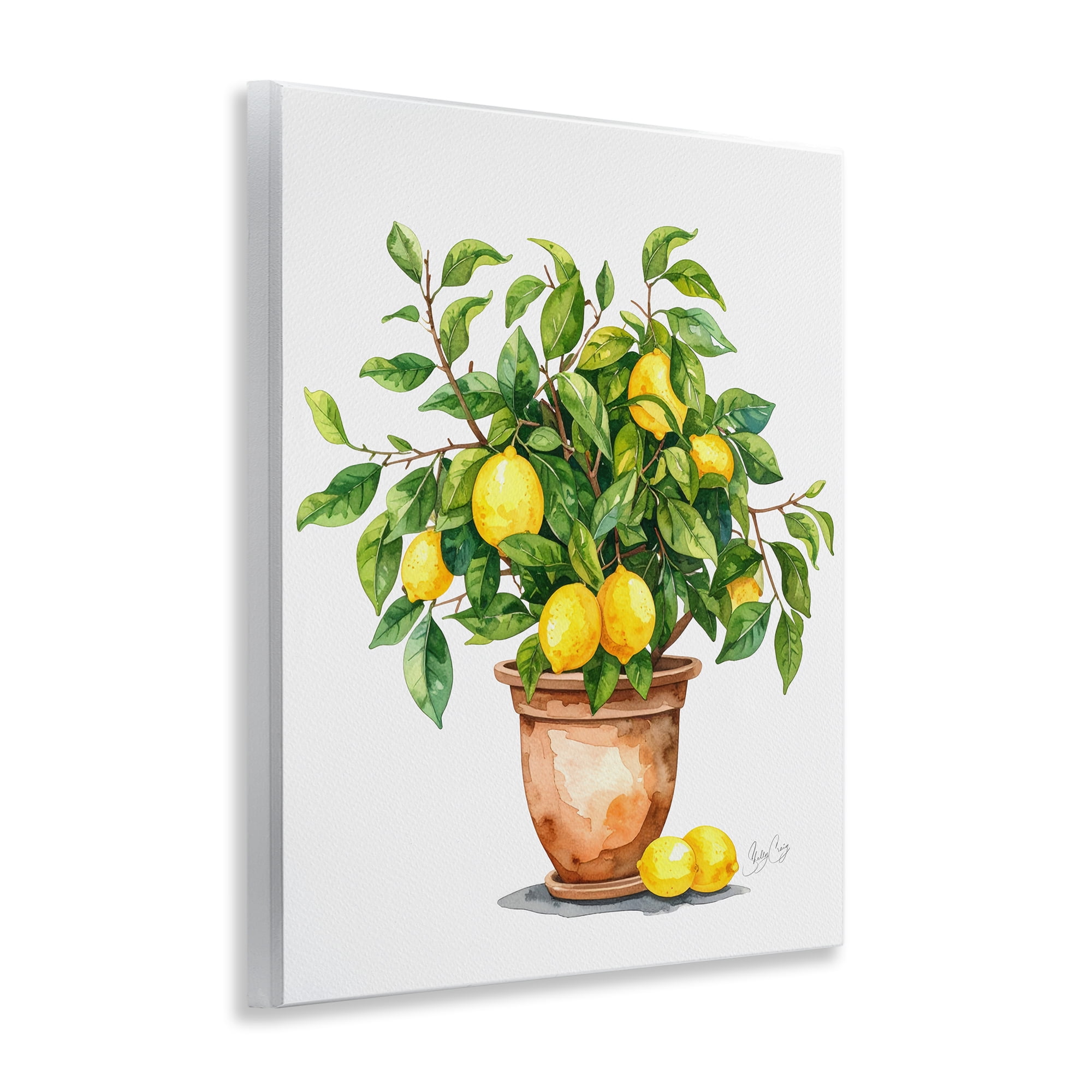 Stupell Industries Potted Lemon Tree Wall Plaque Art, design by Shelly Craig