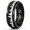 thumbnail image 2 of Metal Masters Mens Stainless Steel Forest Trees Spinner Fidget Ring Anxiety Band Outdoor 8mm, 2 of 6
