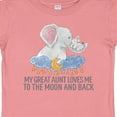 thumbnail image 4 of Inktastic My Great Aunt Loves Me to the Moon and Back Elephants Boys or Girls Baby T-Shirt, 4 of 5