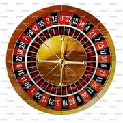7.5" Round Pre-Cut Casino Roulette Wheel Birthday Edible Image Cake Topper By TNCT