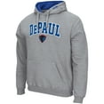 thumbnail image 2 of Men's Colosseum Heather Gray DePaul Blue Demons Arch & Logo 3.0 Pullover Hoodie, 2 of 3