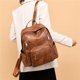 thumbnail image 5 of Mochila para mujer, sencilla y moderna, de cuero suave, informal, de moda, para viajes, de gran capacidad, para la escuela, 5 of 6