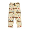 thumbnail image 4 of Naloa Dachshund Dog And Flower Print Women’s Ultra-Soft Comfy Pajama Lounge Pants with Pockets & Drawstring, 4 of 8