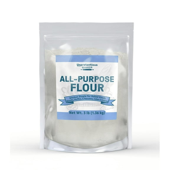 Unpretentious All-Purpose Flour 3 lb, Baking and Thickening