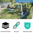 thumbnail image 6 of Mobutofu Outdoor Hammock Swing Canvas Blue for Friends Relaxing 1Pcs 102x31x0.08in, 6 of 8