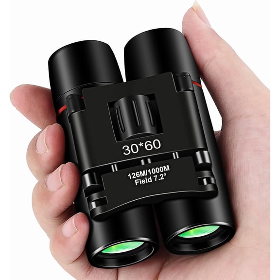 30x60 Binoculars for Adults and Kids,BAK4 Prism Waterproof Lightweight Foldable Easy Focus Small Compact Binoculars for Bird Watching, Hunting,Concerts,Travel,Hiking