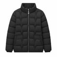 thumbnail image 4 of Women's Lightweight Winter Quilted Padded Jacket Insulated Warm Zip Up Coat Fashion Outerwear For Cold Weather, 4 of 4