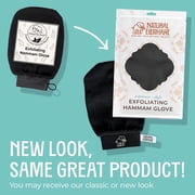 Exfoliating Hammam Glove - Face and Body Exfoliator Mitt Pure Black by Natural Elephant