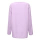 thumbnail image 4 of MHFRRA Camiseta Informal de Manga Larga con Cuello En V para Mujer. Camiseta Básica Cómoda para Uso Diario y Relajación. Ideal para Todas Las Estaciones. Combina Perfectamente con Jeans. Rosa Claro, 4 of 4