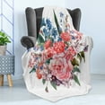 thumbnail image 4 of Flower Soft Flannel Fleece Throw Blanket, Bouquet of Garden Mountain Flowers with Roses and Daisises Buds and Leaves Print, Cozy Plush for Indoor and Outdoor Use, 50" x 60", Multicolor, by Ambesonne, 4 of 5
