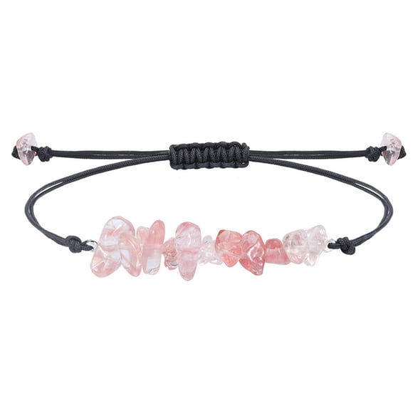 Bracelet en Perles d'Oeil en Cristal avec Enseignante Rentrée des Classes pour Femmes Soins Personnels Bracelet à Ficelles Tressé en Pierre Ajustable Yoga Méditation Bijou Cadeau