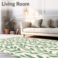 thumbnail image 2 of ODIKA 8'x10' Machine Washable Non-Slip Area Rug, Botanical Garden Leaf Vine Foliage Nature Inspired Artistic High Traffic Rug, Ivory, 594441, 2 of 7