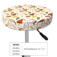 thumbnail image 4 of Balery Autumn Pears Round Bar Stool Seat Covers Velvet Fabric Adjustable Protects from Scratches and Stains for 14-17 Inch Chair-13 inch, 4 of 7