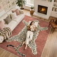 thumbnail image 2 of GENIMO 5'x7' Area Rug for Living Room, Washable Non Slip Soft Animal Print Rug for Bedroom Dining Room Home Office, Dusty Rose, 2 of 12