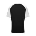 thumbnail image 5 of DPTALR Women's Spring & Summer Casual Fashion Raglan Sleeve Color Block Short Sleeve Top,White,Size L, 5 of 8
