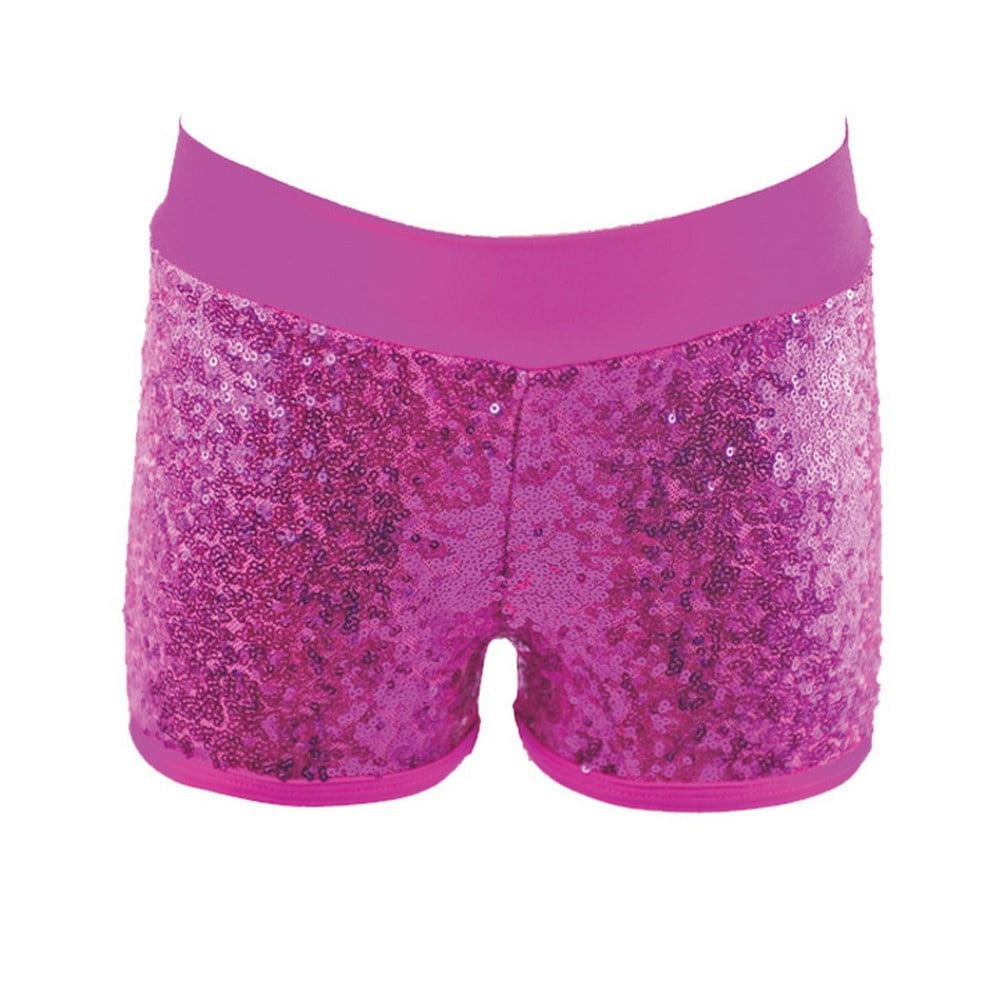 reflectionz Little Girls Turquoise Metallic Shine Stretchy Trendy Shorts 2-6