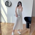 thumbnail image 4 of Qarigey Vestido Largo Sin Mangas Gasa Ropa De Verano Vestido Suelto Sexy, Blanco, S Vestidos Blanco SG Qarigey AP001588-04B, 4 of 6