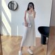 thumbnail image 5 of Guardurnaity Vestido Largo Sin Mangas Gasa Ropa De Verano Sexy Vestido Suelto, Blanco, L Vestidos Blanco L, 5 of 6