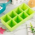 thumbnail image 4 of Bandeja de cubitos de hielo grande, molde cuadrado de silicona de grado alimenticio que se derrite lentamente, moldes de hielo flexibles para cócteles y golosinas de whisky, sin BPA, enfría cócteles, 4 of 5