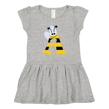 

Inktastic Cute Bee Initial a Gift Toddler Girl Dress