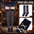 thumbnail image 2 of Evdexr Women's Over Knee High Socks Halloween Skeleton Frame Thigh High Long Stockings Lightweight Party Festival Costume Sock, 2 of 5