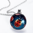 thumbnail image 2 of Seven Starred Iadybird Stunning Glass Pendant Women's Necklaces, 2 of 5