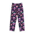 thumbnail image 2 of Vsdgher cartoon Skull rainbow space Print Mens Pajama Pants Sleep & Lounge Pants, PJ Bottoms With elastic waistb and Pockets, 2 of 5
